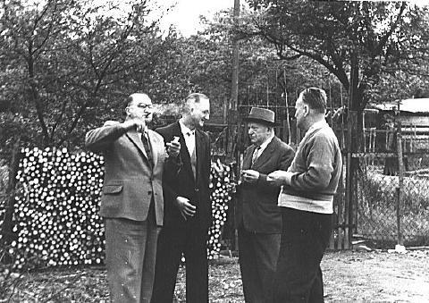 Von links: Walter Spernau, Erich Schleifnecker, Willi Schröder, Alfred Plötner